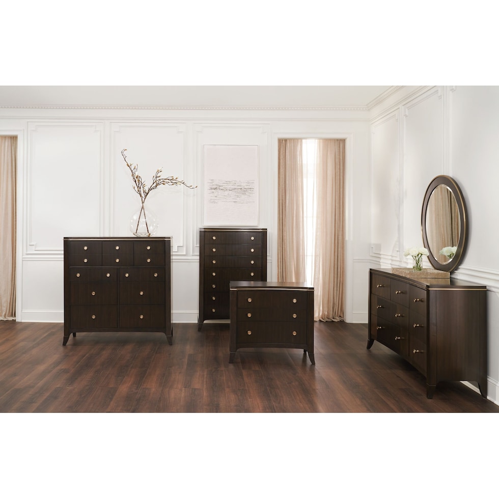 manhattan bedroom dark brown chest   