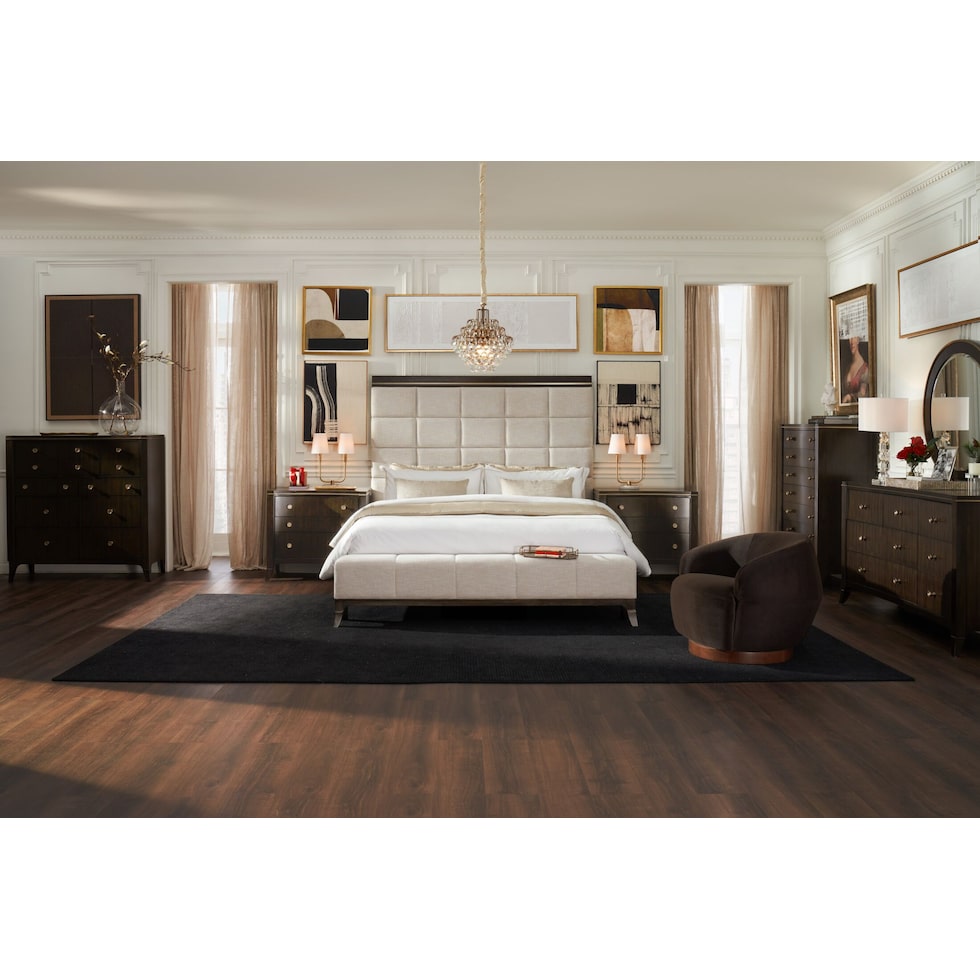 manhattan bedroom dark brown chest   