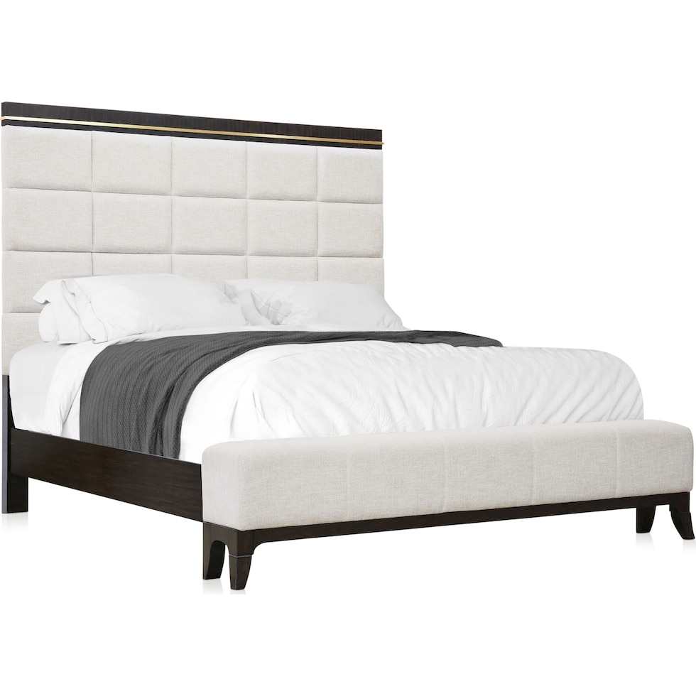 manhattan bedroom dark brown queen bed   