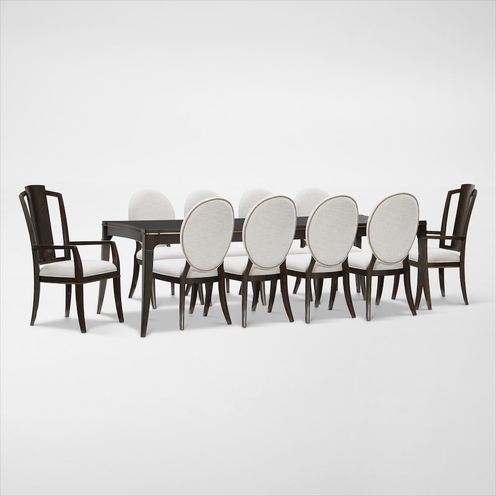 manhattan dining dark brown  pc dining room web   