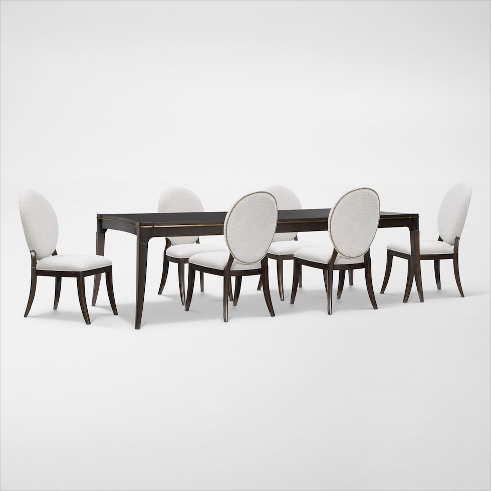 manhattan dining dark brown  pc dining room web   