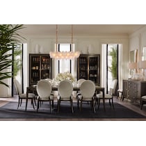 manhattan dining dark brown  pc dining room   