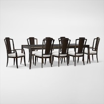 manhattan dining dark brown  pc dining room web   