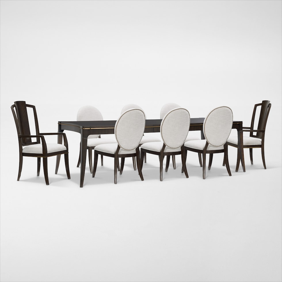 manhattan dining dark brown  pc dining room web   