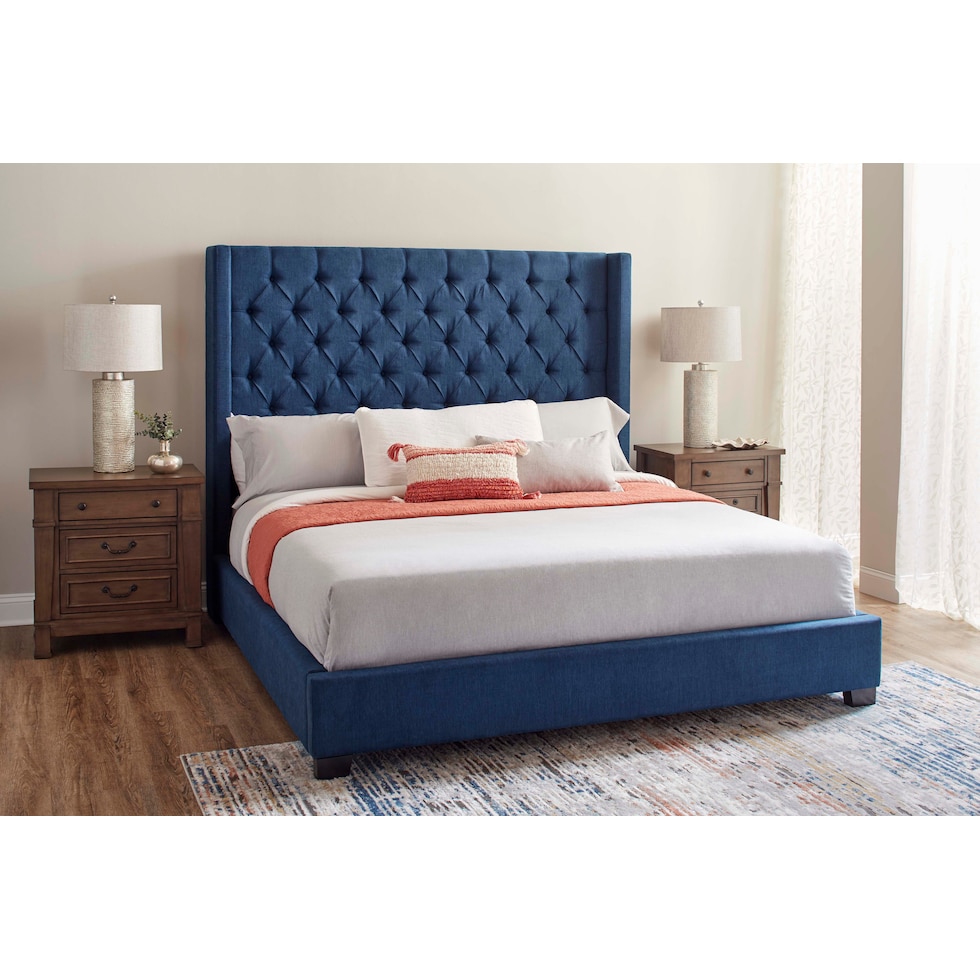 manhattan blue king bed   