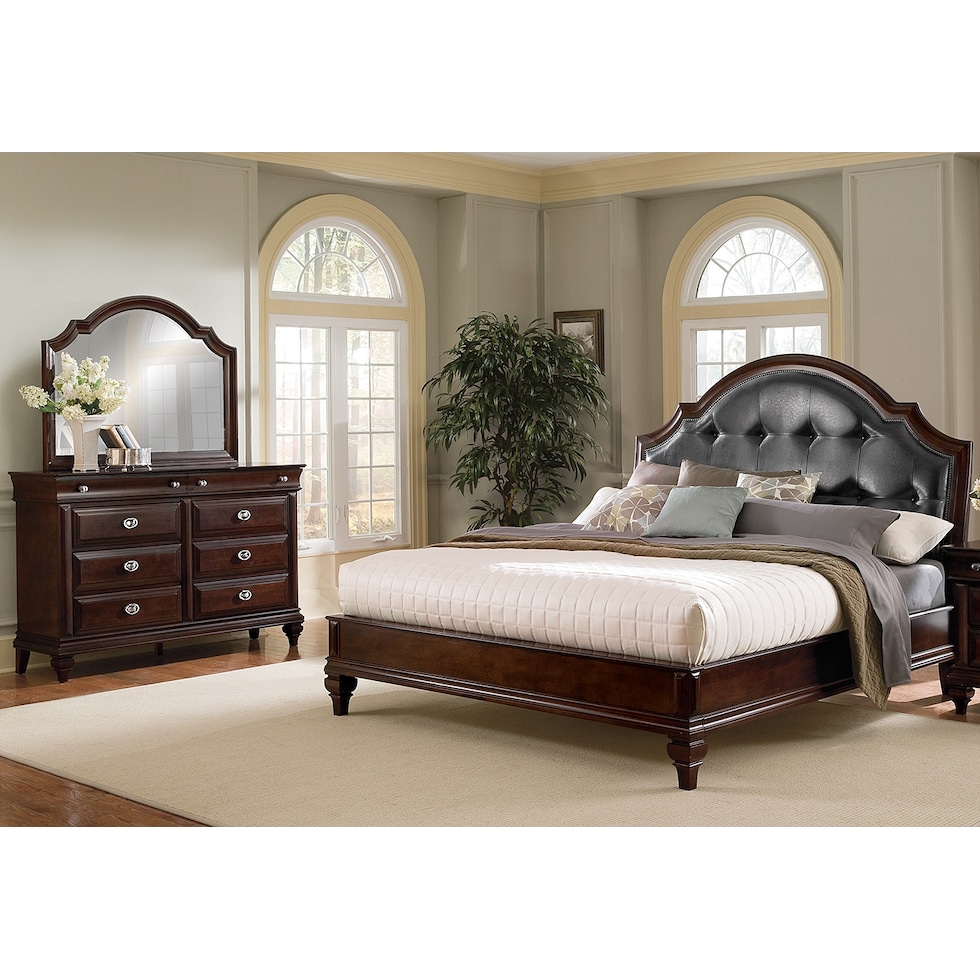 manhattan dark brown  pc king bedroom   