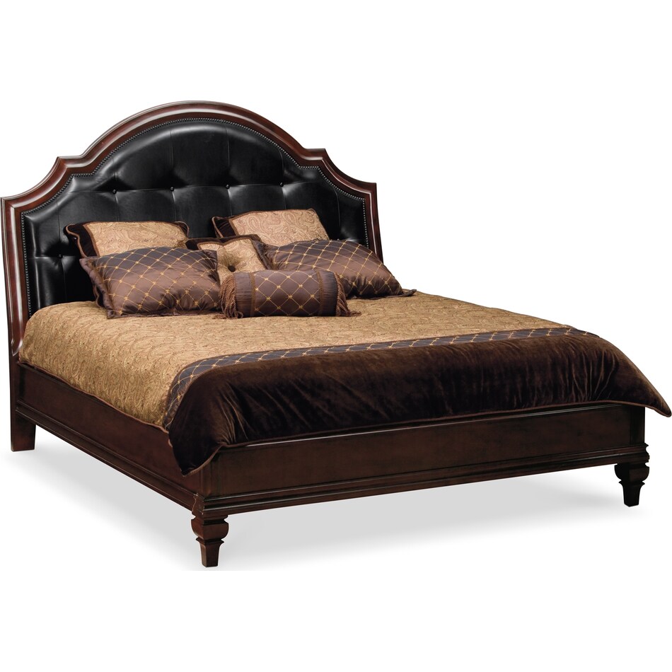 manhattan dark brown king bed   