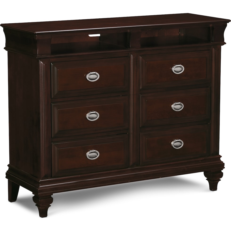 manhattan dark brown media chest   