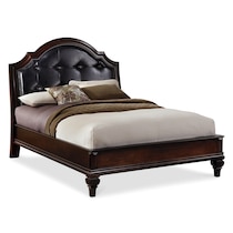 manhattan dark brown queen bed   