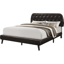 mannie dark brown queen bed   