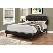 mannie dark brown queen bed   