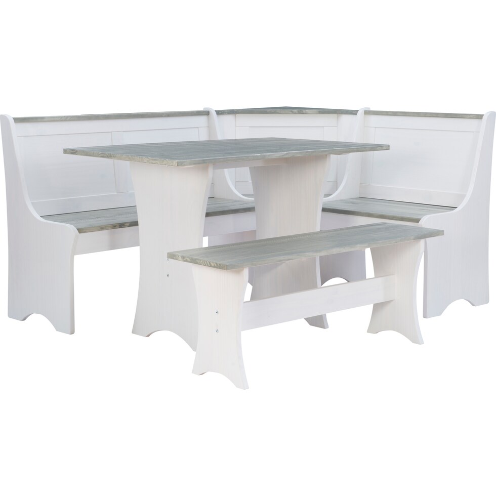 manny gray white corner nook   