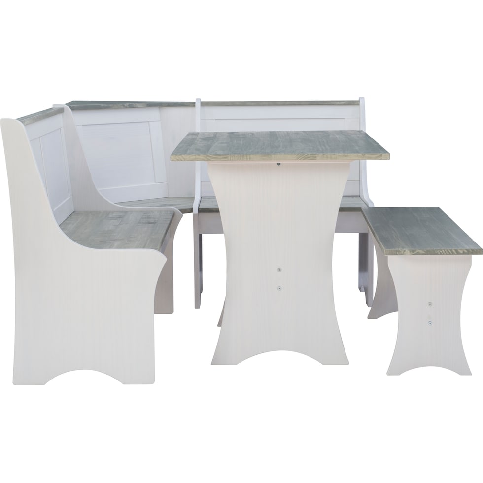 manny gray white corner nook   