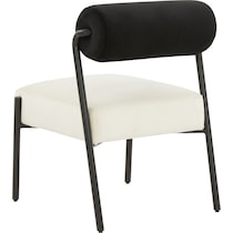 manolo black cream accent chair   