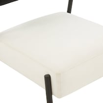 manolo black cream accent chair   