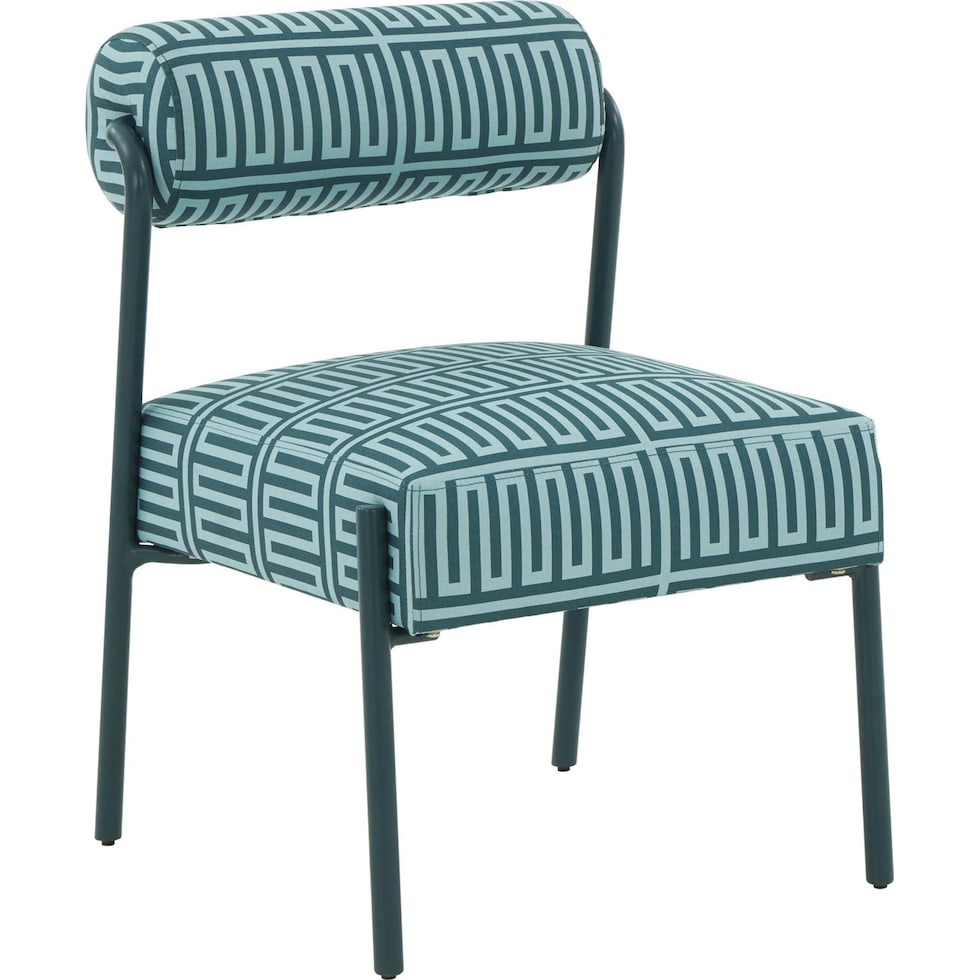 manolo green teal accent chair   