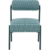 manolo green teal accent chair   