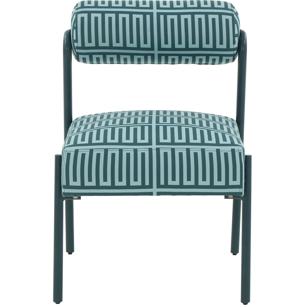 manolo green teal accent chair   
