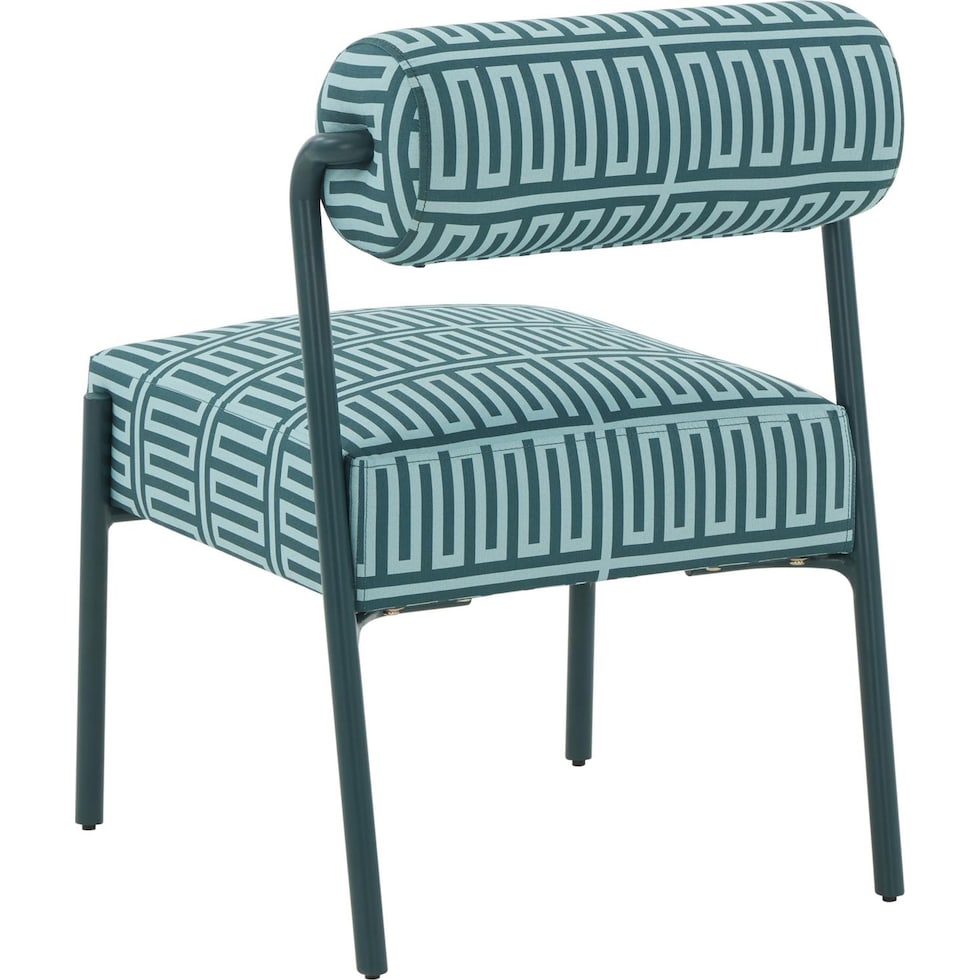 manolo green teal accent chair   