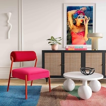 manolo pink accent chair   
