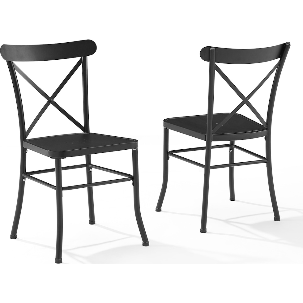 manteo black outdoor chair set   