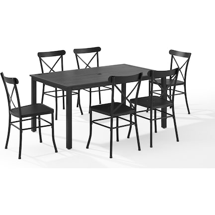 Manteo 7-Piece Outdoor Dining Set with 6 Chairs and Dining Table