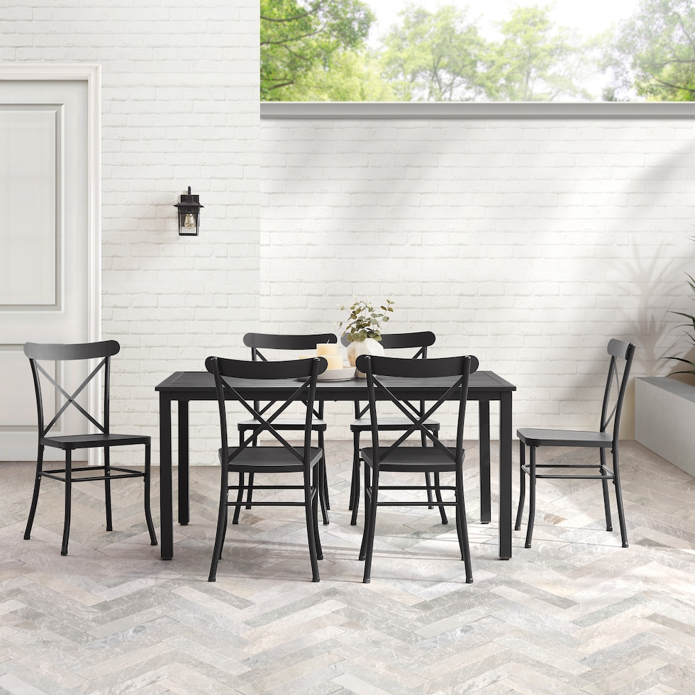 manteo black outdoor dinette   