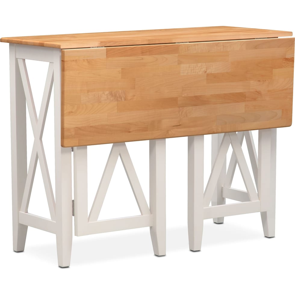 maple and white breakfast bar   