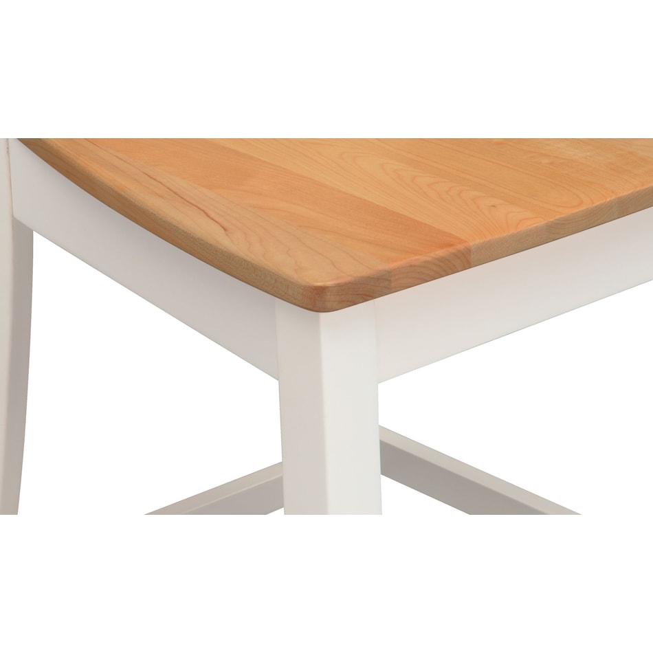 Nantucket CounterHeight Dining Table and 4 SlatBack Dining Chairs