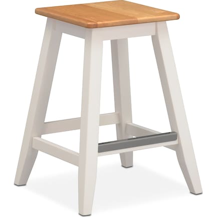 Nantucket Counter-Height Stool - Maple and White