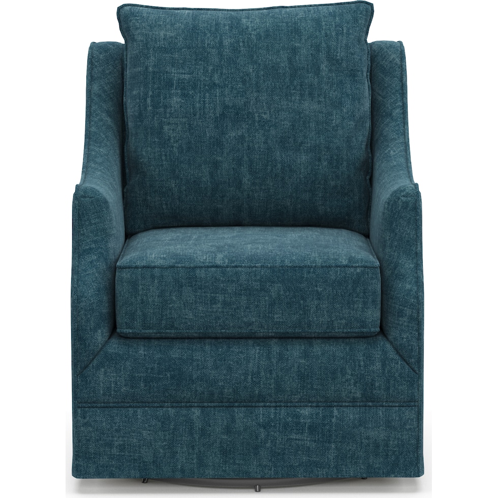 mara blue swivel chair   