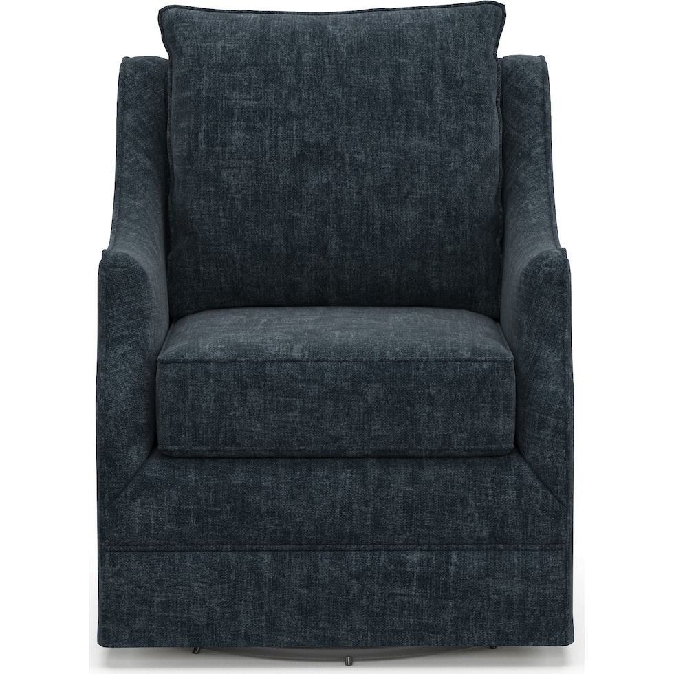 mara blue swivel chair   