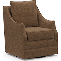 mara dark brown swivel chair   