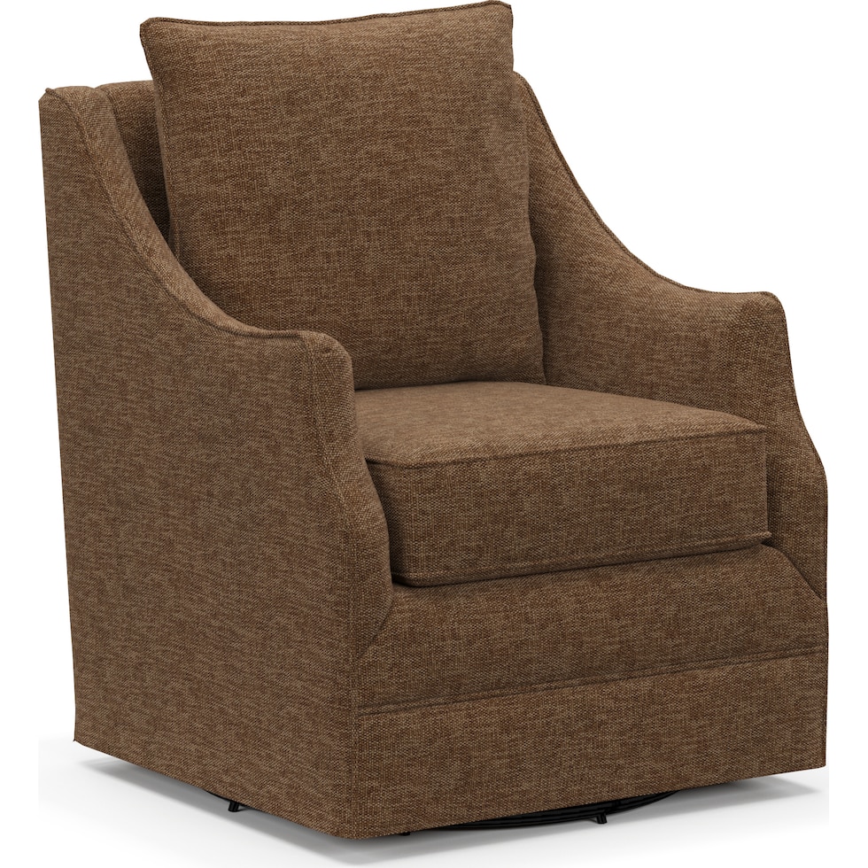 mara dark brown swivel chair   