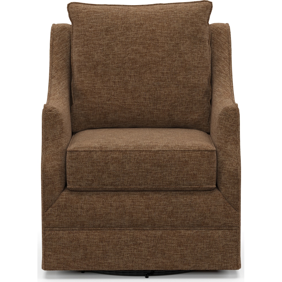 mara dark brown swivel chair   