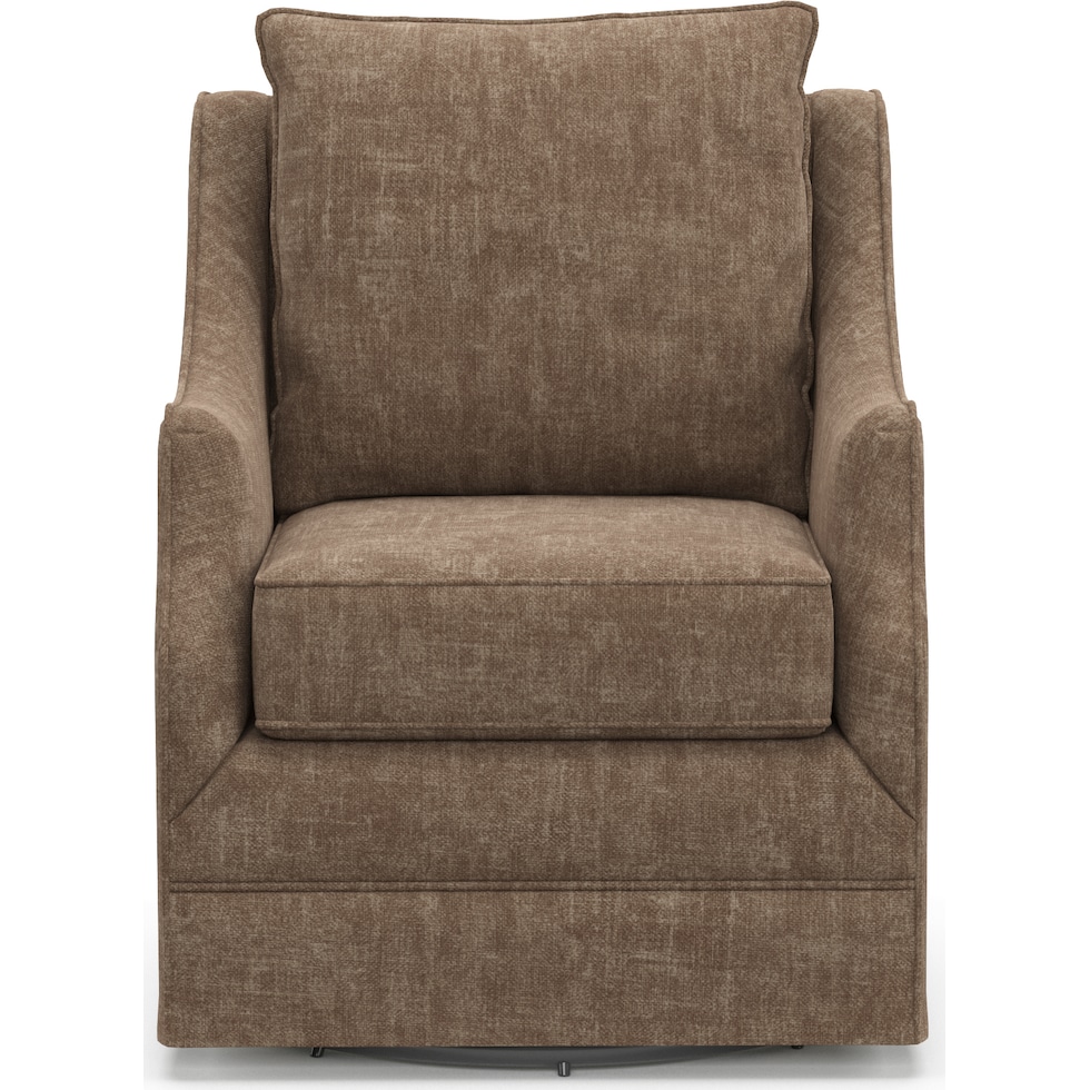 mara dark brown swivel chair   