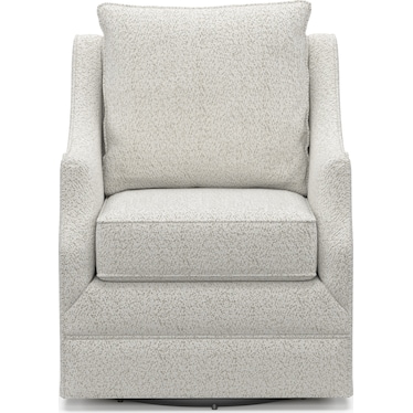 Mara Swivel Accent Chair - River Rock Ivory