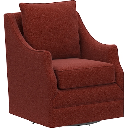 Mara Accent Swivel Chair - Bloke Brick