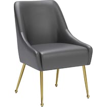 marcel gray gold dining chair   