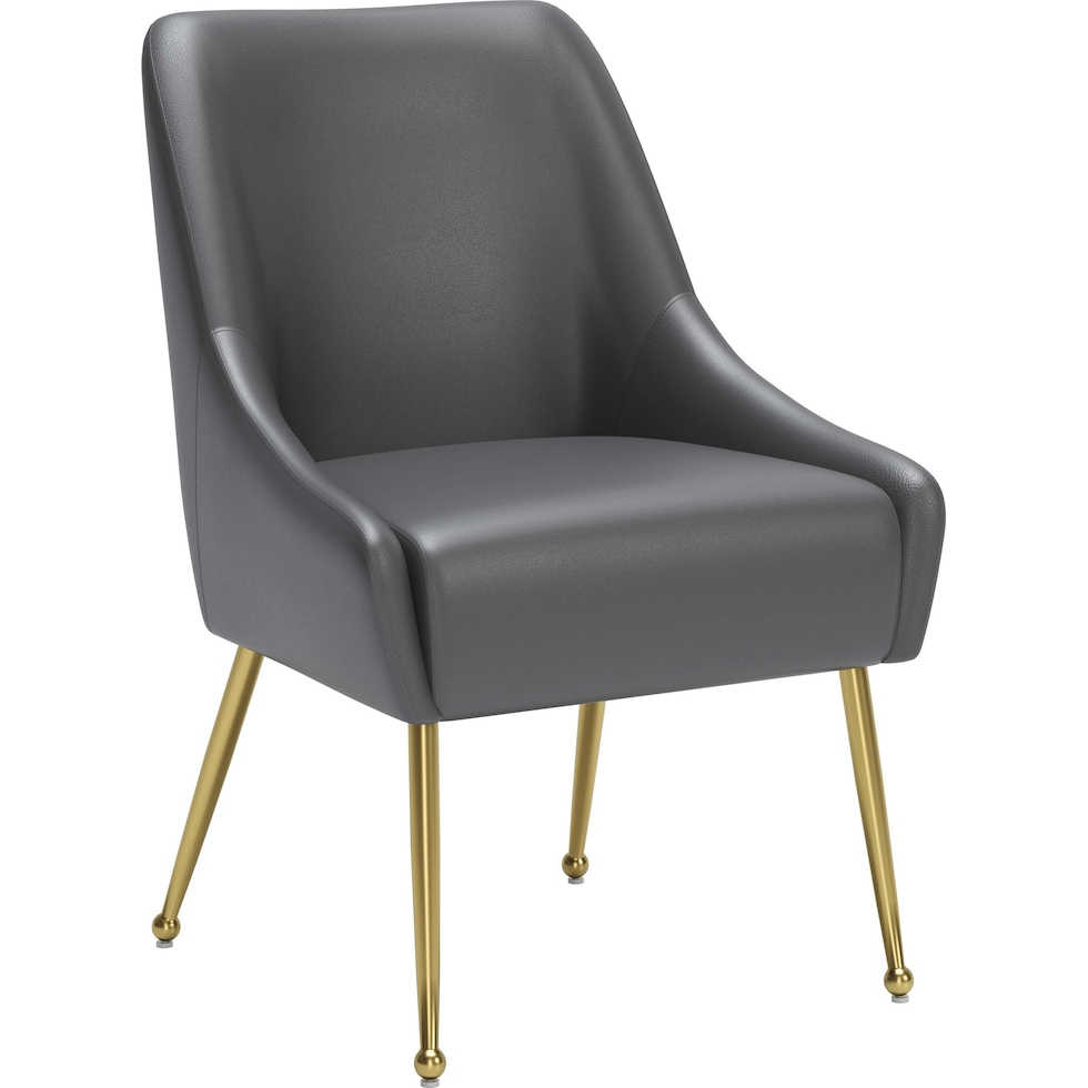 marcel gray gold dining chair   