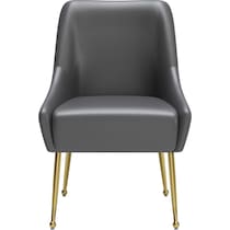 marcel gray gold dining chair   