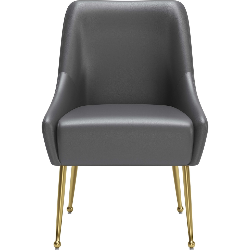 marcel gray gold dining chair   