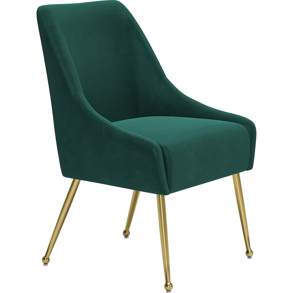 marcel green gold dining chair   