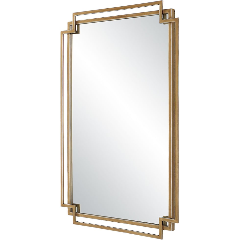 marcellus brushed gold mirror   