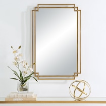 marcellus brushed gold mirror   