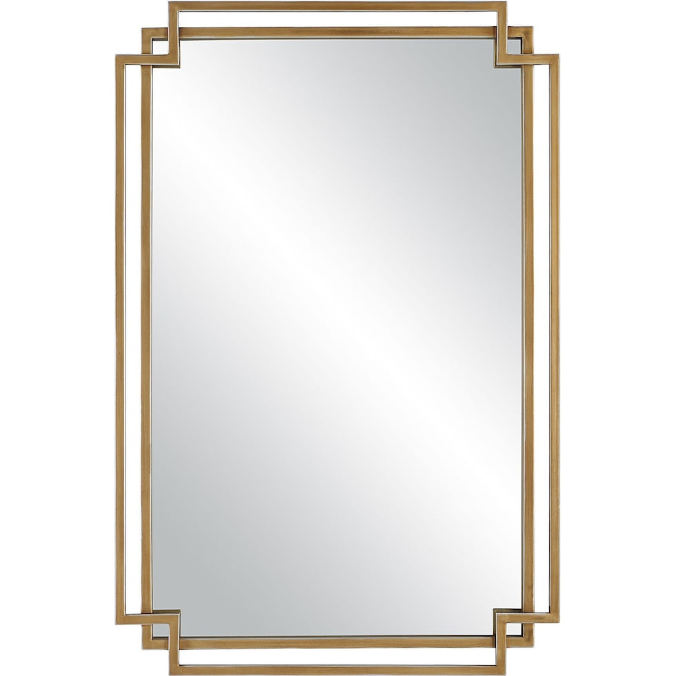 marcellus brushed gold mirror   