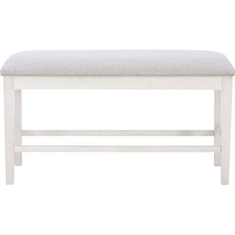 marcum white counter height bench   