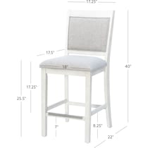 marcum white counter height stool   