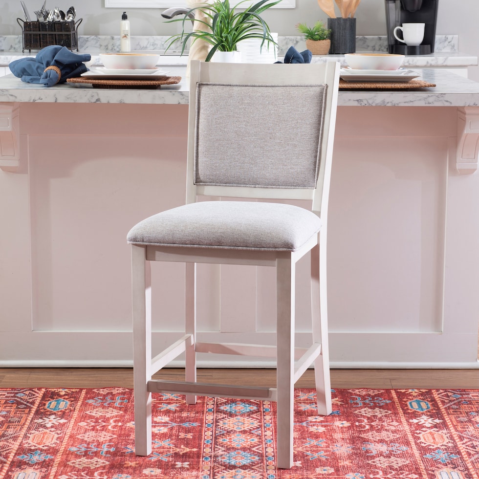 marcum white counter height stool   