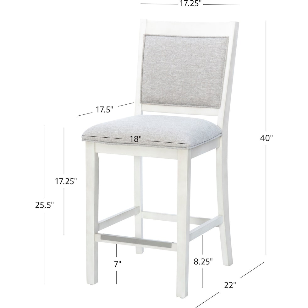 marcum white counter height stool   